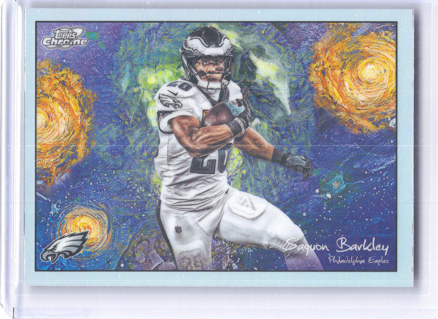 2025 Topps Chrome Cosmic #STN-16 Saquon Barkley Stars in the Night Philadelphia Eagles