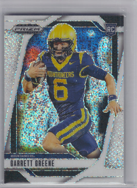 2025 Panini Prizm Draft Picks #148 Garrett Greene Prizms White Sparkle West Virginia Mountaineers