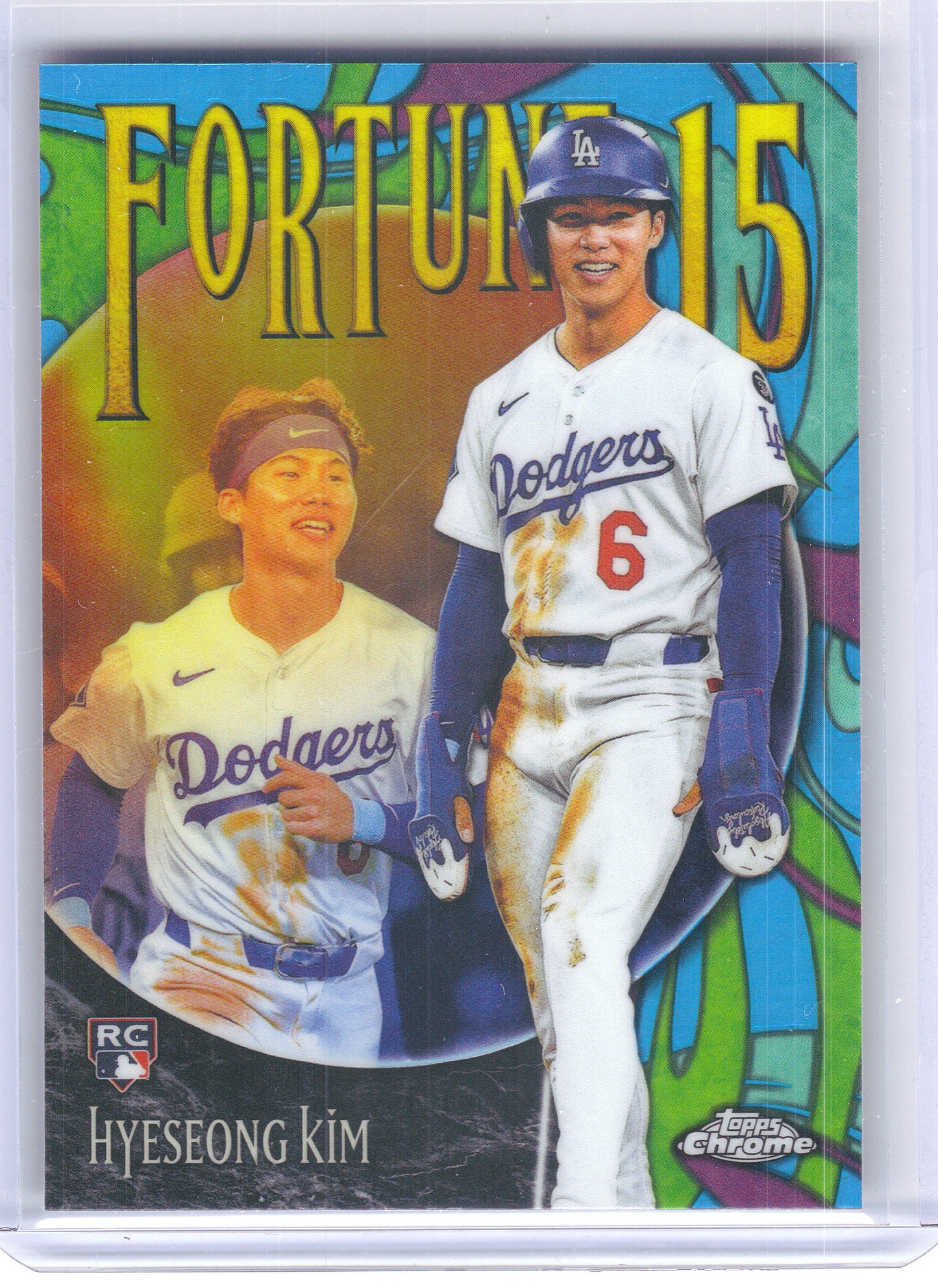 2025 Topps Chrome Update #F15-14 Hyeseong Kim Fortune 15 Los Angeles Dodgers