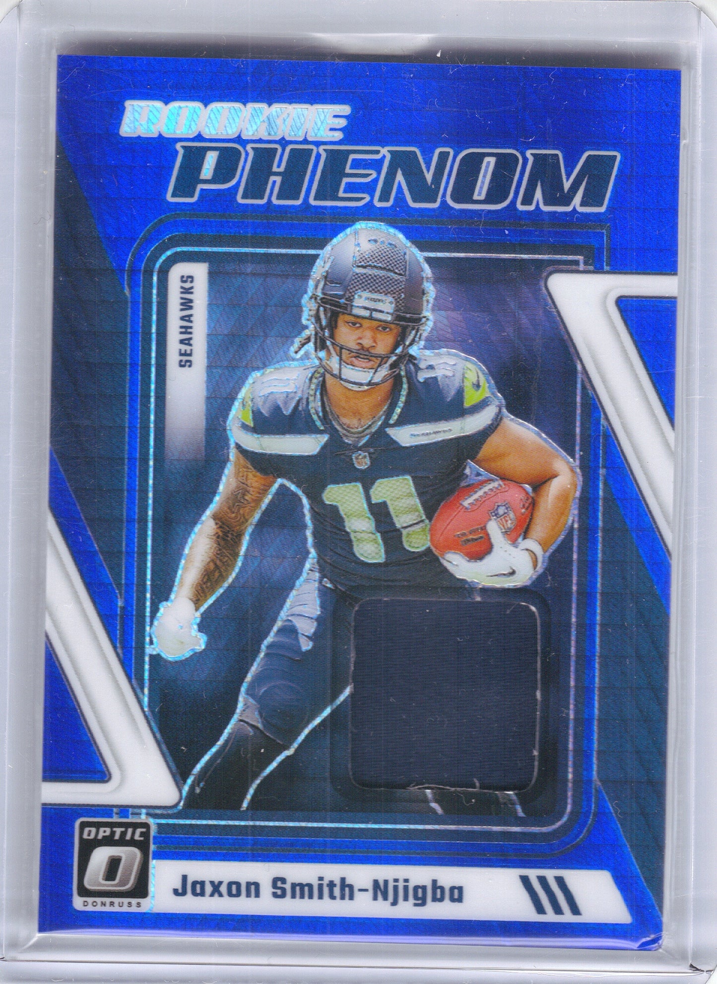 2023 Donruss Optic #RP-ZC Zach Charbonnet Rookie Phenom Blue Hyper Seattle Seahawks Memorabilia