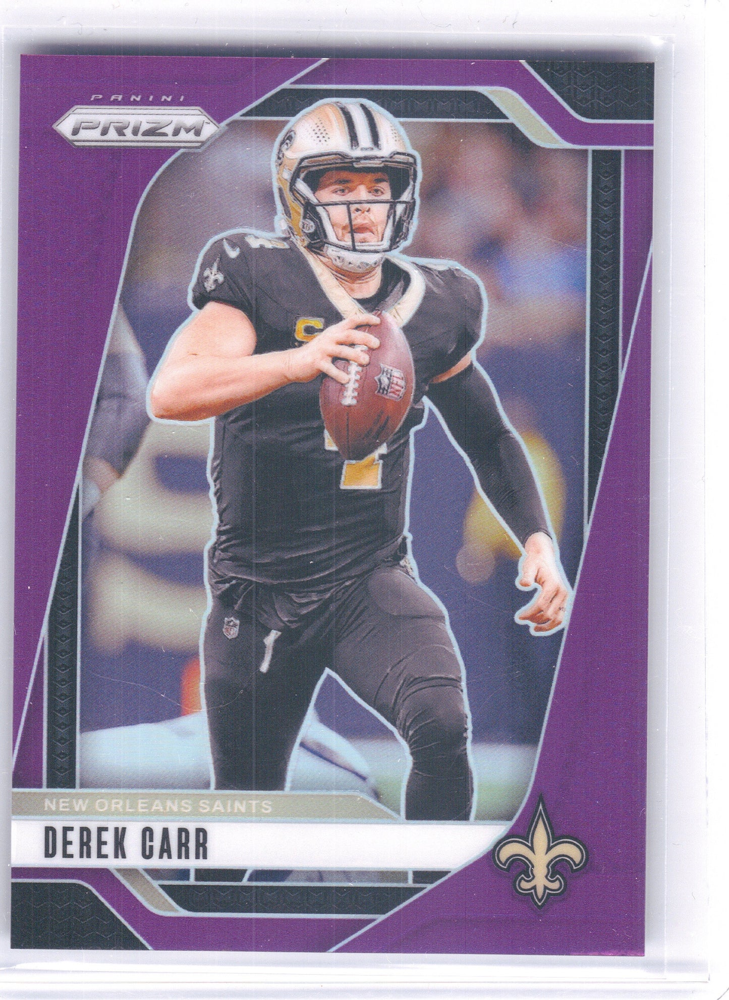 2024 Panini Prizm #203 Derek Carr Purple #/125 New Orleans Saints SN
