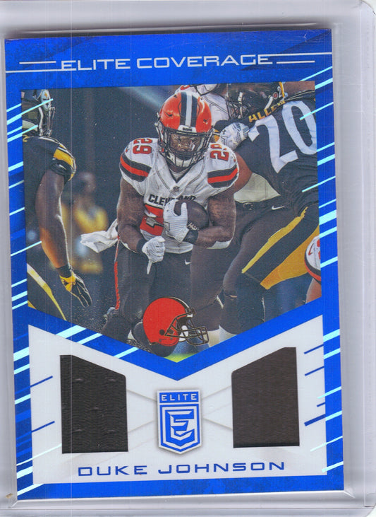 2016 Donruss Elite #EC-DU Duke Johnson Elite Coverage Cleveland Browns Memorabilia