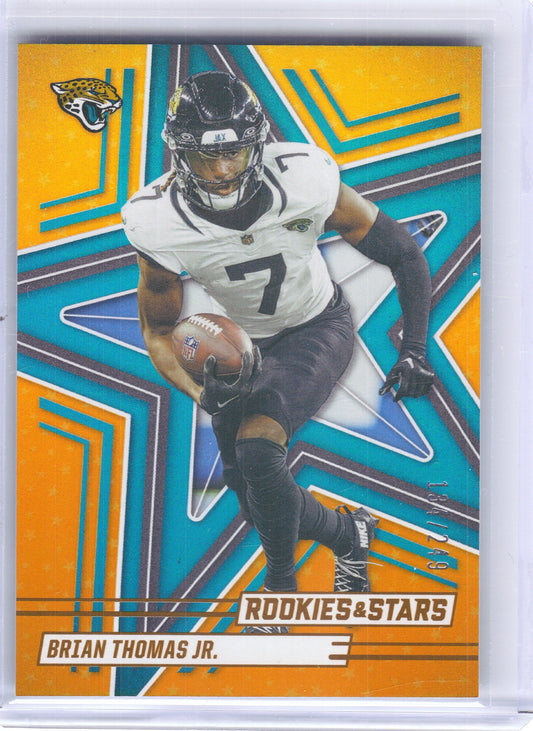 2025 Panini Rookies & Stars #83 Brian Thomas Jr. Orange #/249 Jacksonville Jaguars SN