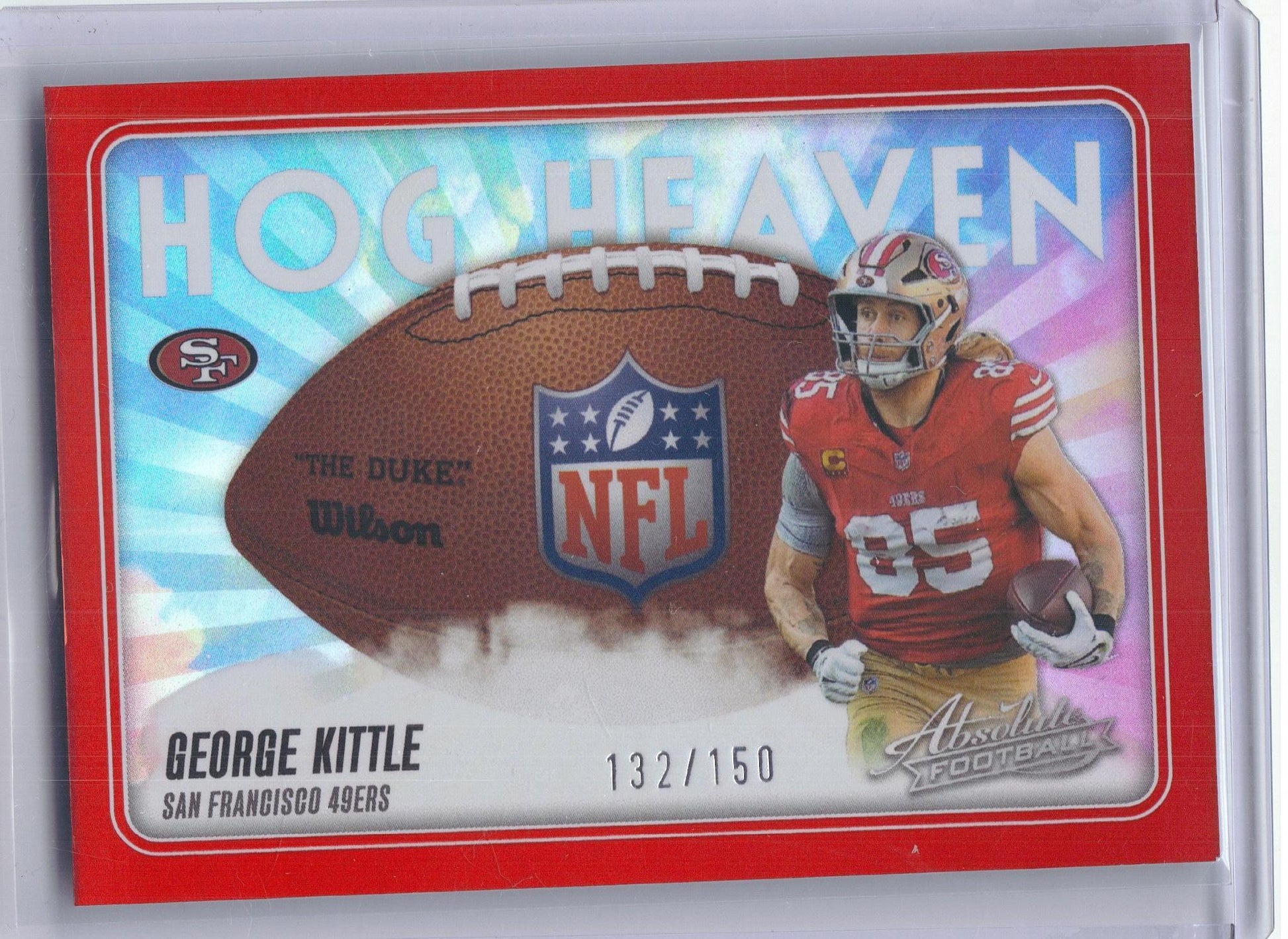 2025 Panini Absolute #HH-GKE George Kittle Hog Heaven Spectrum Red #/150 San Francisco 49ers SN