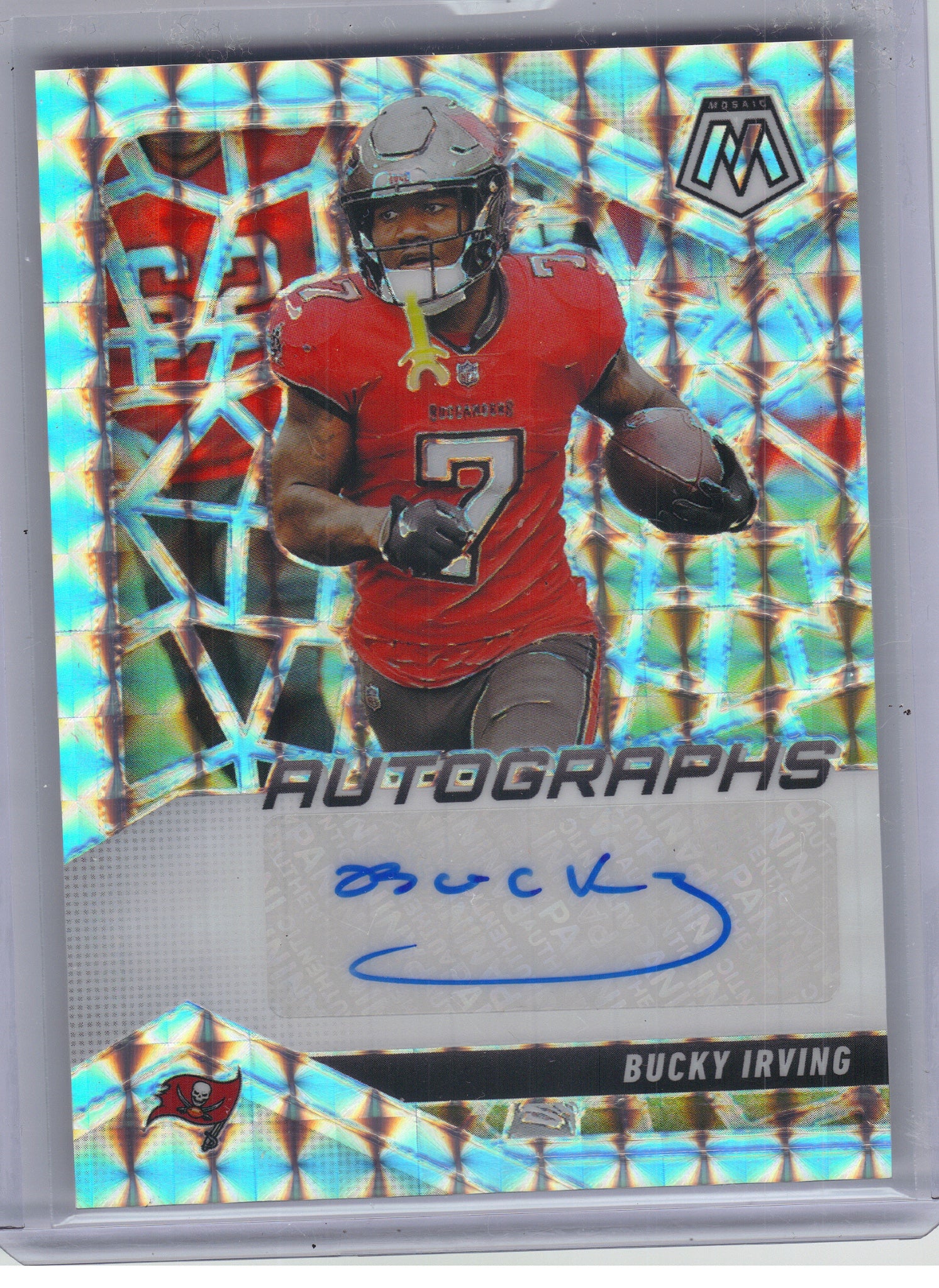 2025 Panini Mosaic #AMC-BIG Bucky Irving Autographs Mosaic Tampa Bay Buccaneers Auto