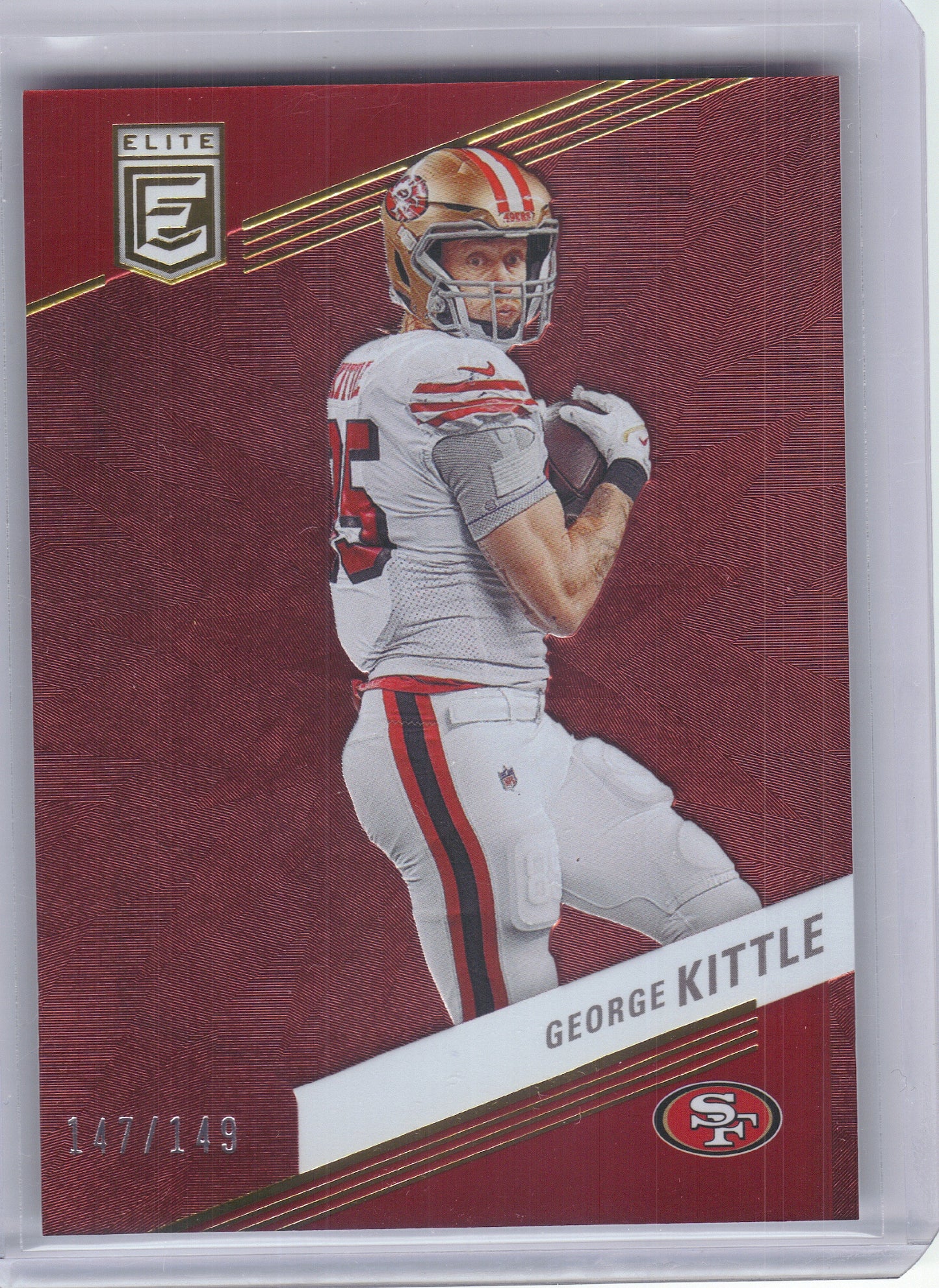 2023 Donruss Elite #40 George Kittle Maroon #/149 San Francisco 49ers SN