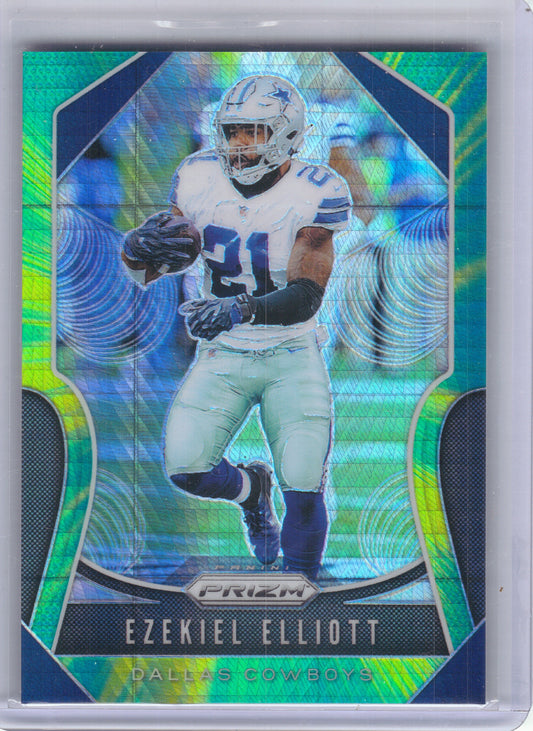 2019 Panini Prizm #38 Ezekiel Elliott Hyper #/175 Dallas Cowboys SN