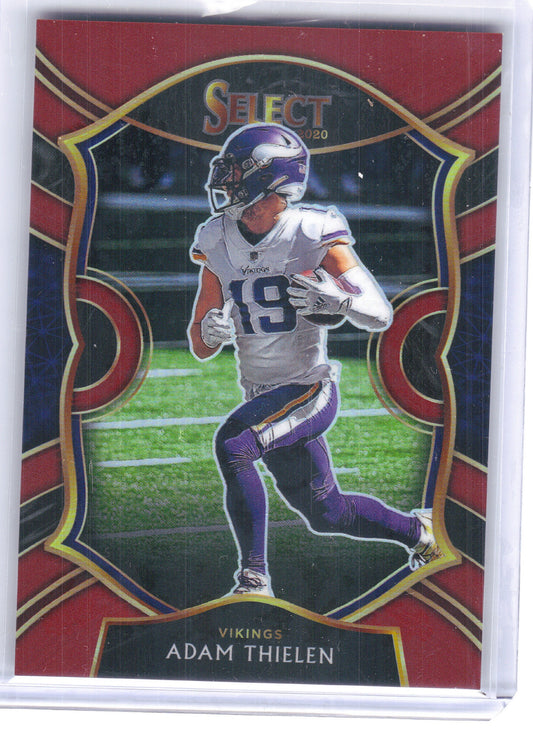 2020 Panini Select #14 Adam Thielen Maroon Prizm #/149 Minnesota Vikings SN