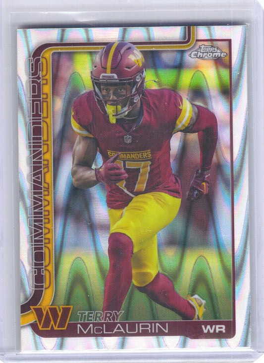 2025 Topps Chrome #208 Terry McLaurin Ray Wave Refractor Washington Commanders
