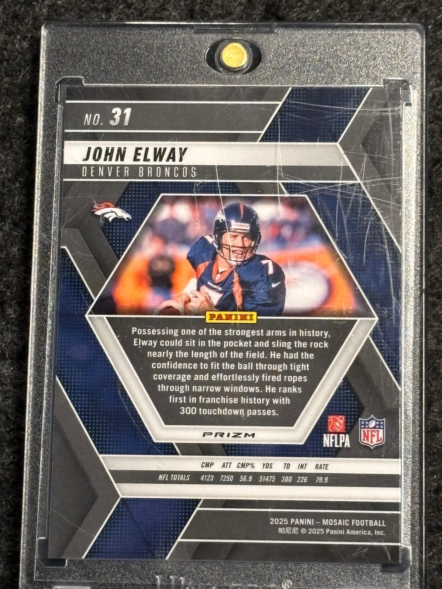 2025 Panini Mosaic #31 John Elway Mosaic Genesis SSP Denver Broncos