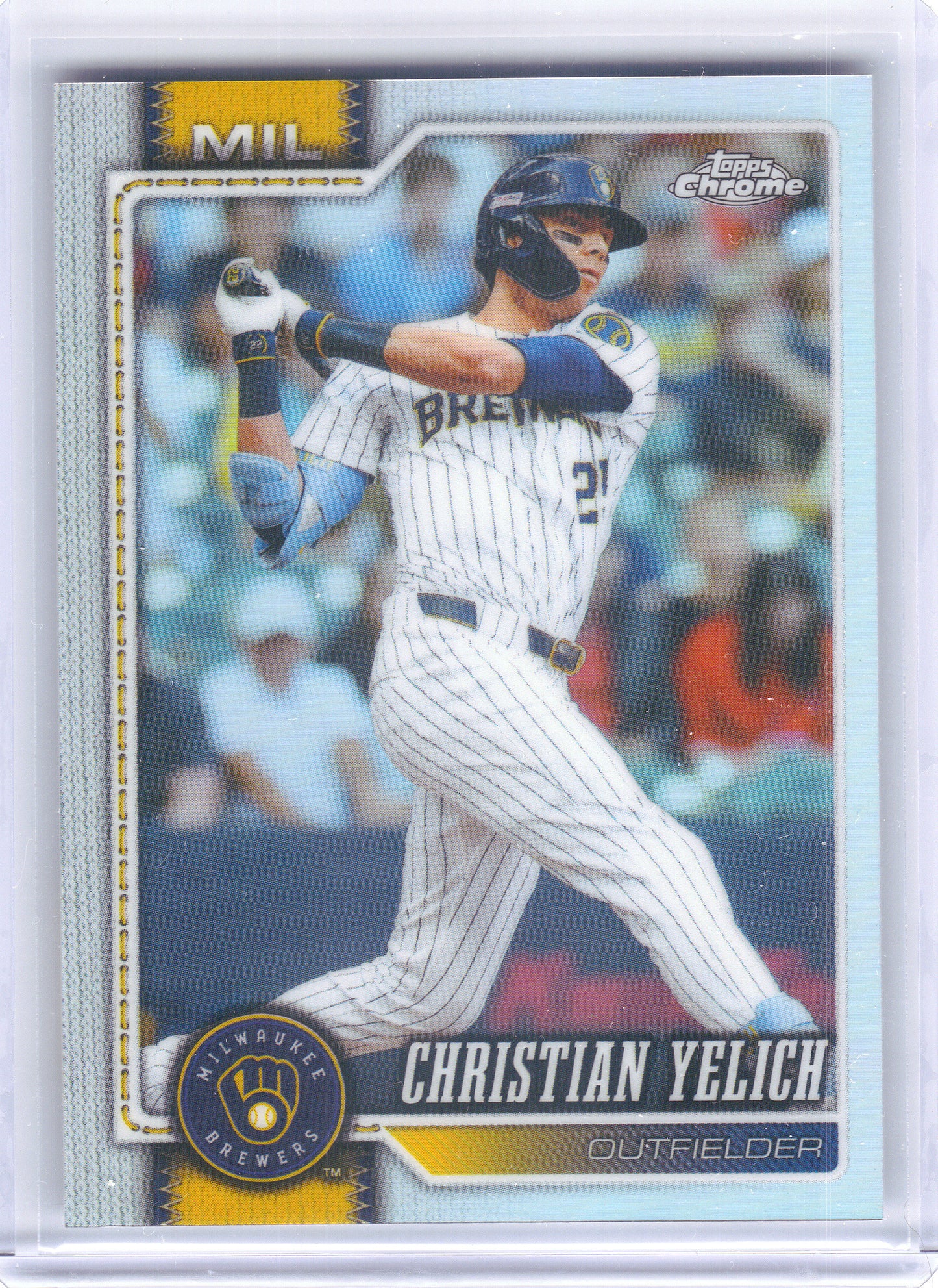 2026 Topps Chrome #15 Christian Yelich Refractors Refractor Milwaukee Brewers