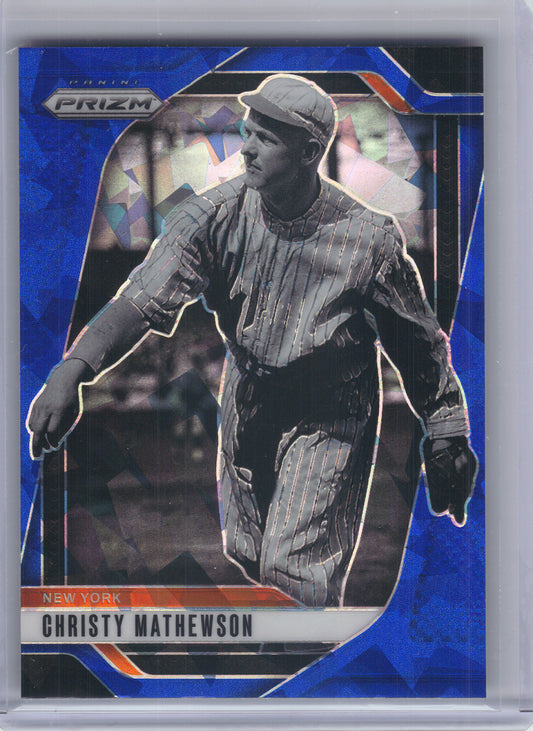 2025 Panini Prizm #129 Christy Mathewson Blue Ice Prizms New York Giants