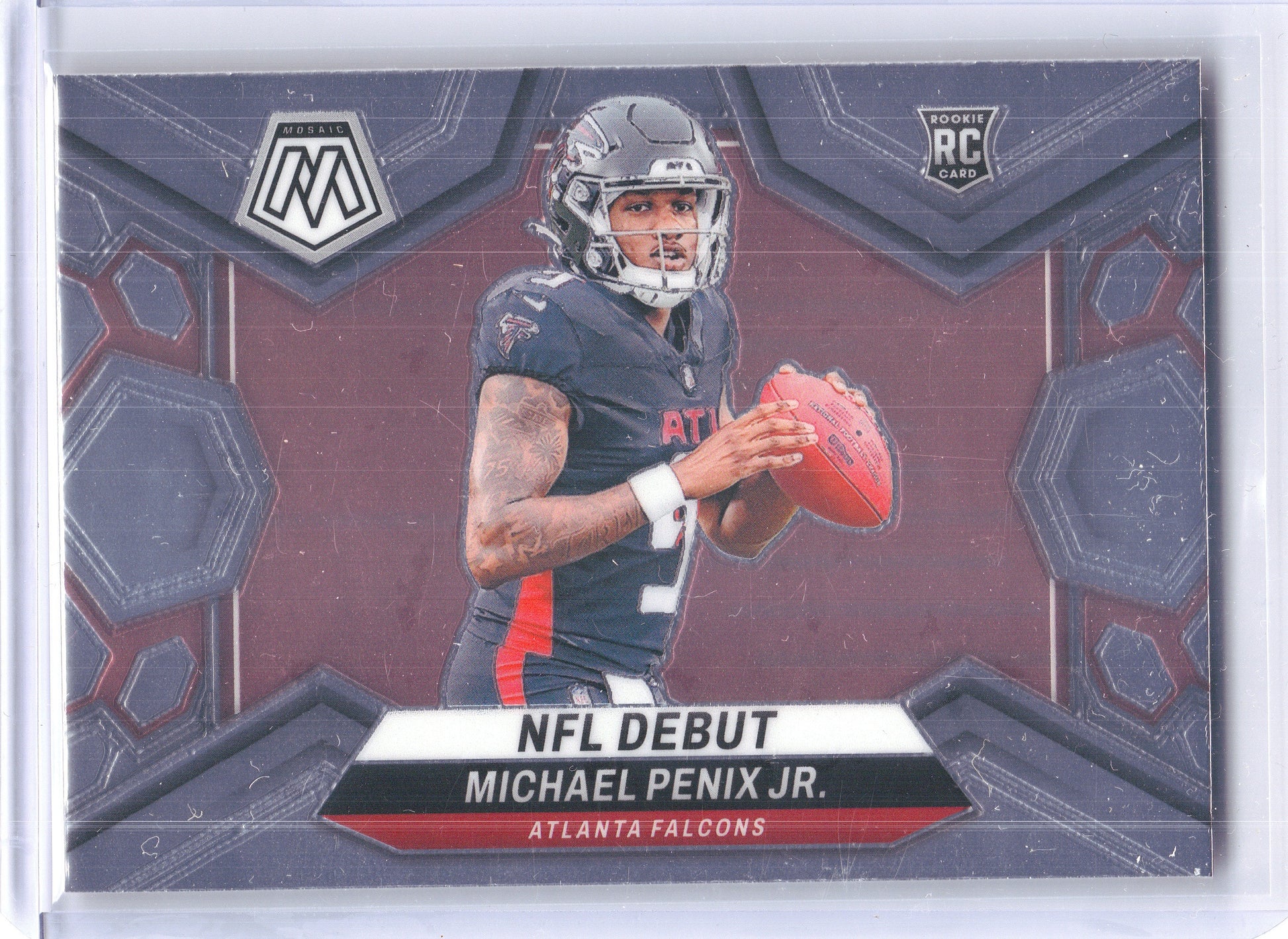 2024 Panini Mosaic #274 Michael Penix Jr. Silver Atlanta Falcons