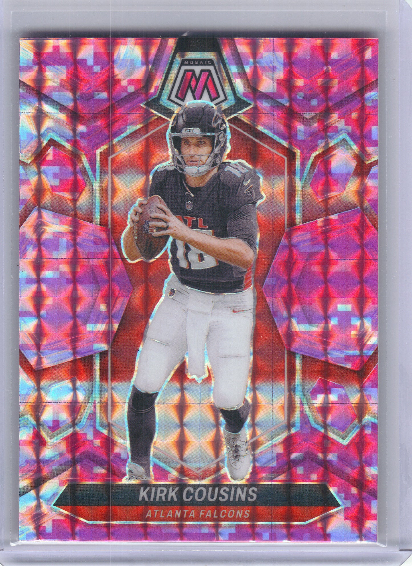 2024 Panini Mosaic #8 Kirk Cousins Mosaic Camo Pink Atlanta Falcons