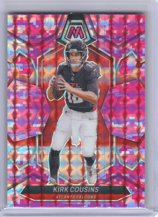 2024 Panini Mosaic #8 Kirk Cousins Mosaic Camo Pink Atlanta Falcons