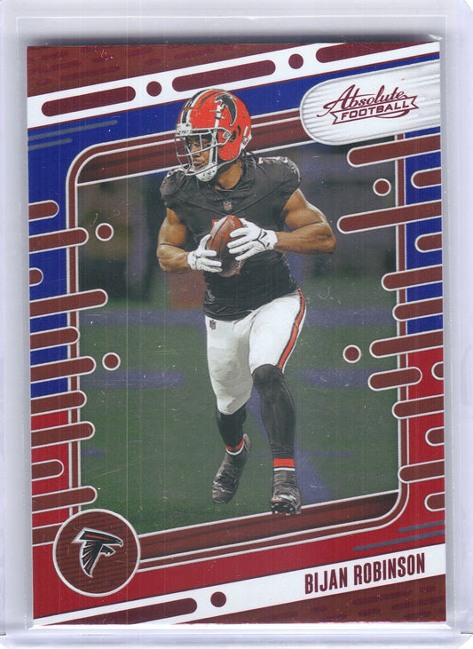 2024 Panini Absolute #5 Bijan Robinson Red and Blue Atlanta Falcons