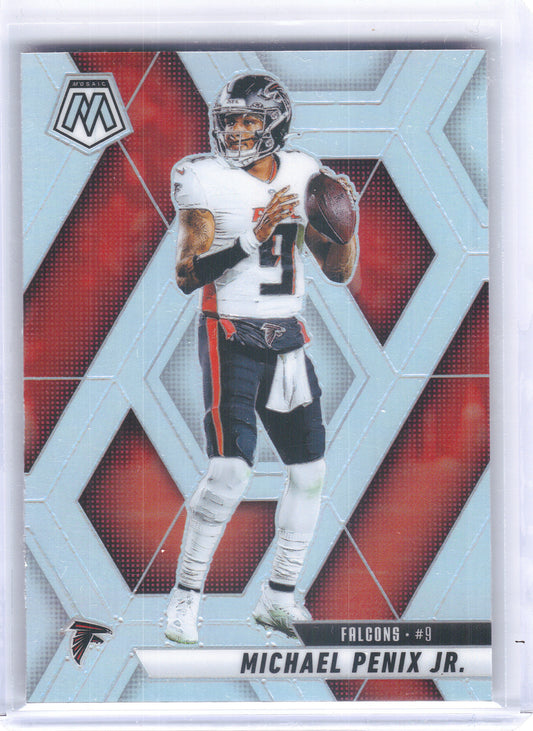 2025 Panini Mosaic #51 Michael Penix Jr. Silver Atlanta Falcons