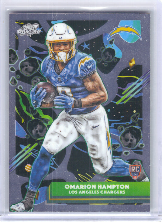 2025 Topps Chrome Cosmic #155 Omarion Hampton Los Angeles Chargers Rookie