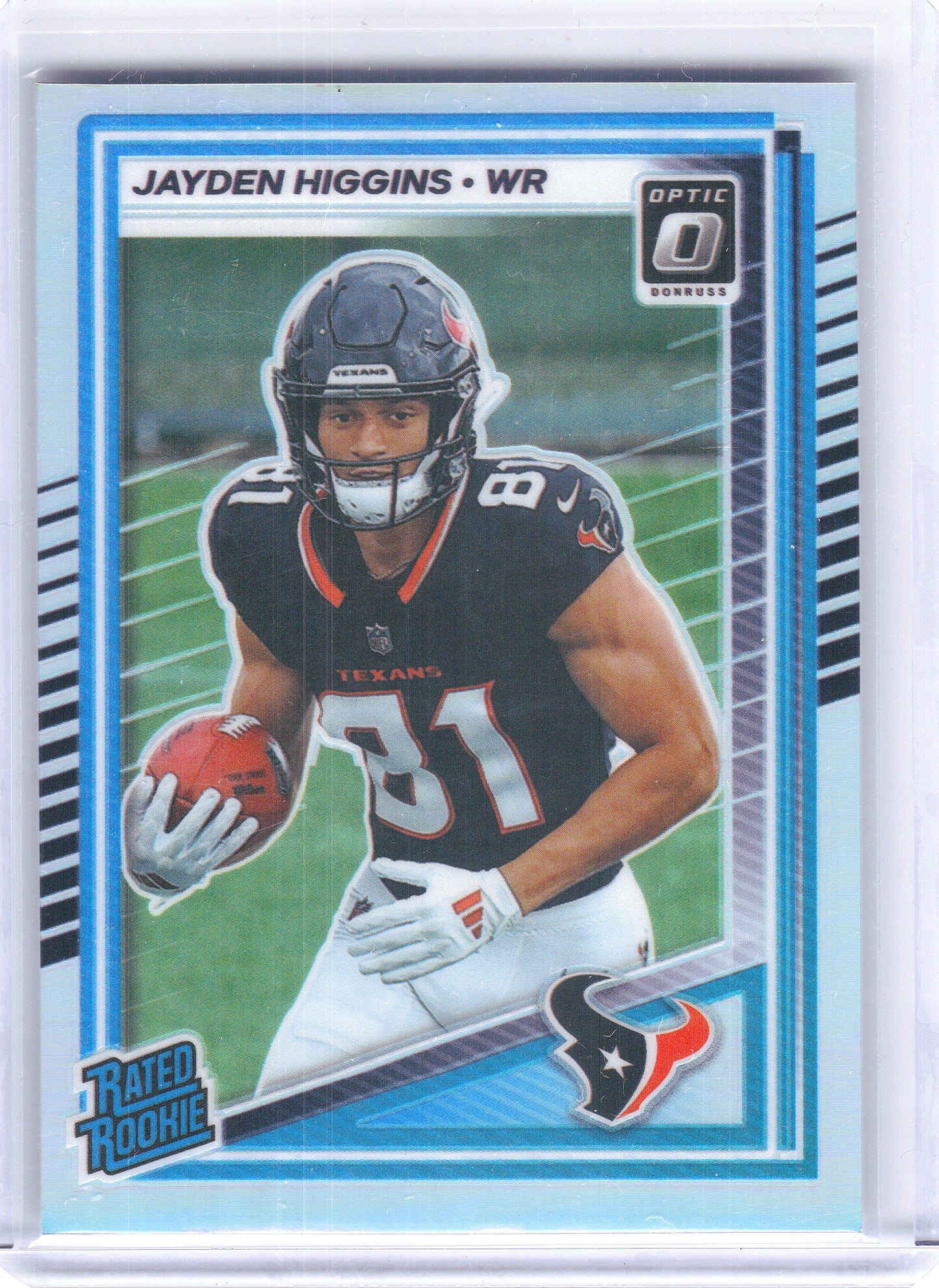 2025 Donruss Optic #225 Jayden Higgins Holo Houston Texans Rookie