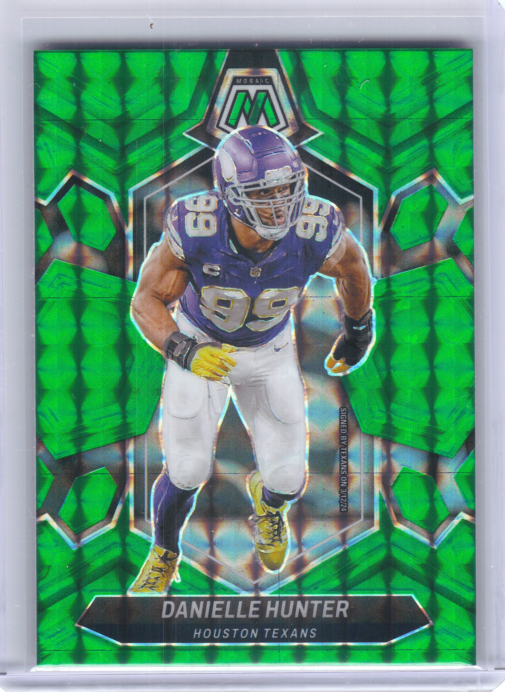 2024 Panini Mosaic #91 Danielle Hunter Mosaic Green Houston Texans