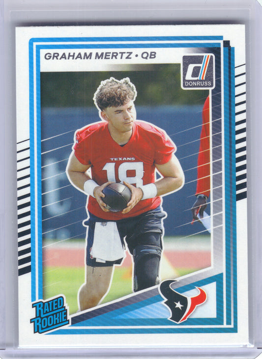 2025 Donruss #347 Graham Mertz Houston Texans Rookie