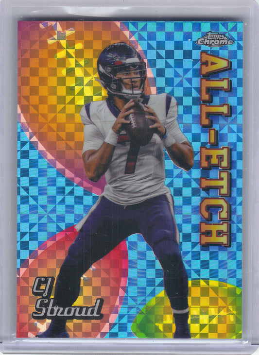 2024 Topps Chrome #CAE-CS CJ Stroud Chrome All-Etch X-Fractor Houston Texans