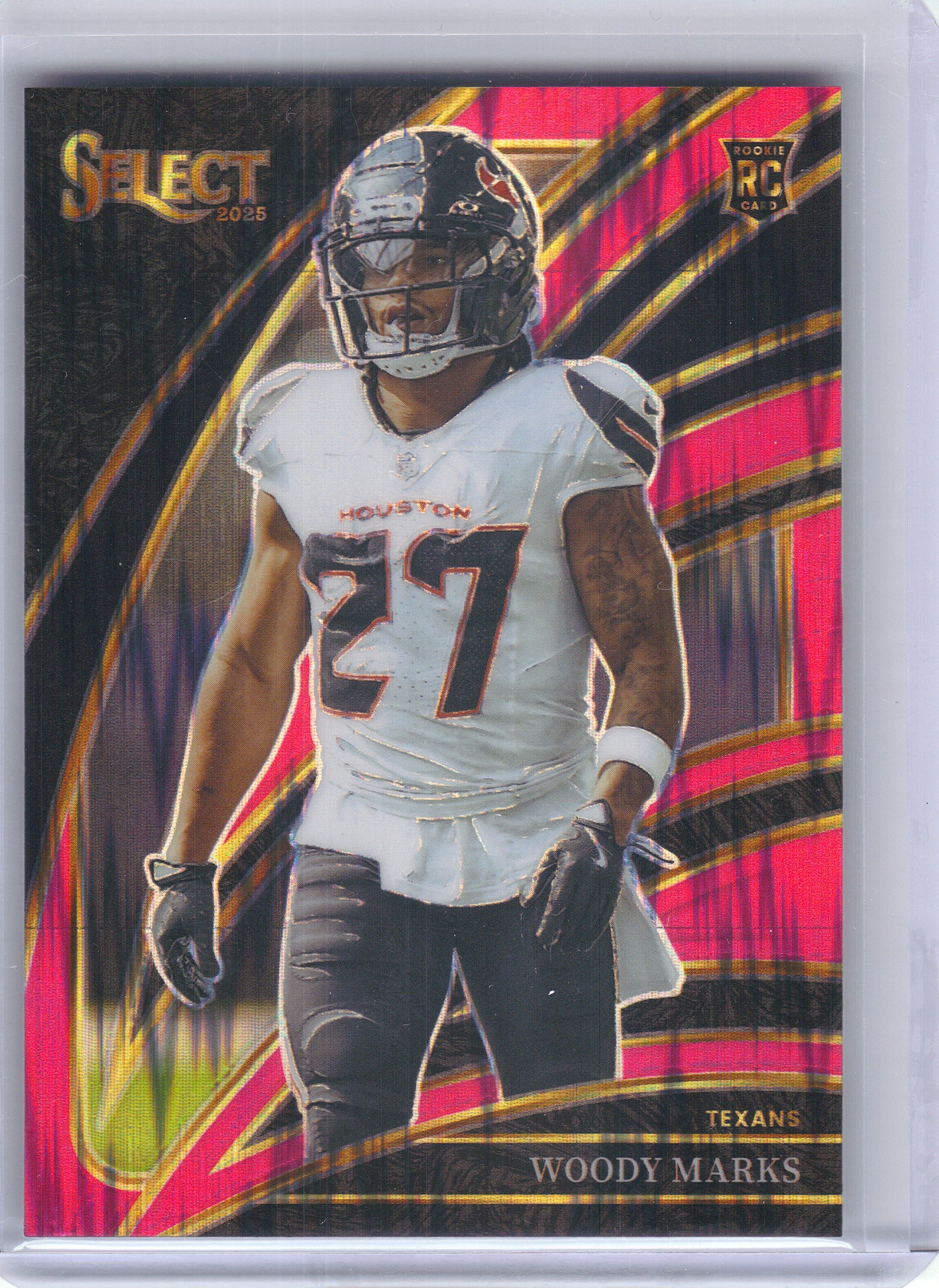 2025 Panini Select #236 Woody Marks Pink Prizm Shock Houston Texans