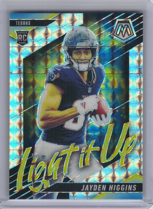 2025 Panini Mosaic #16 Jayden Higgins Light It Up Mosaic Houston Texans