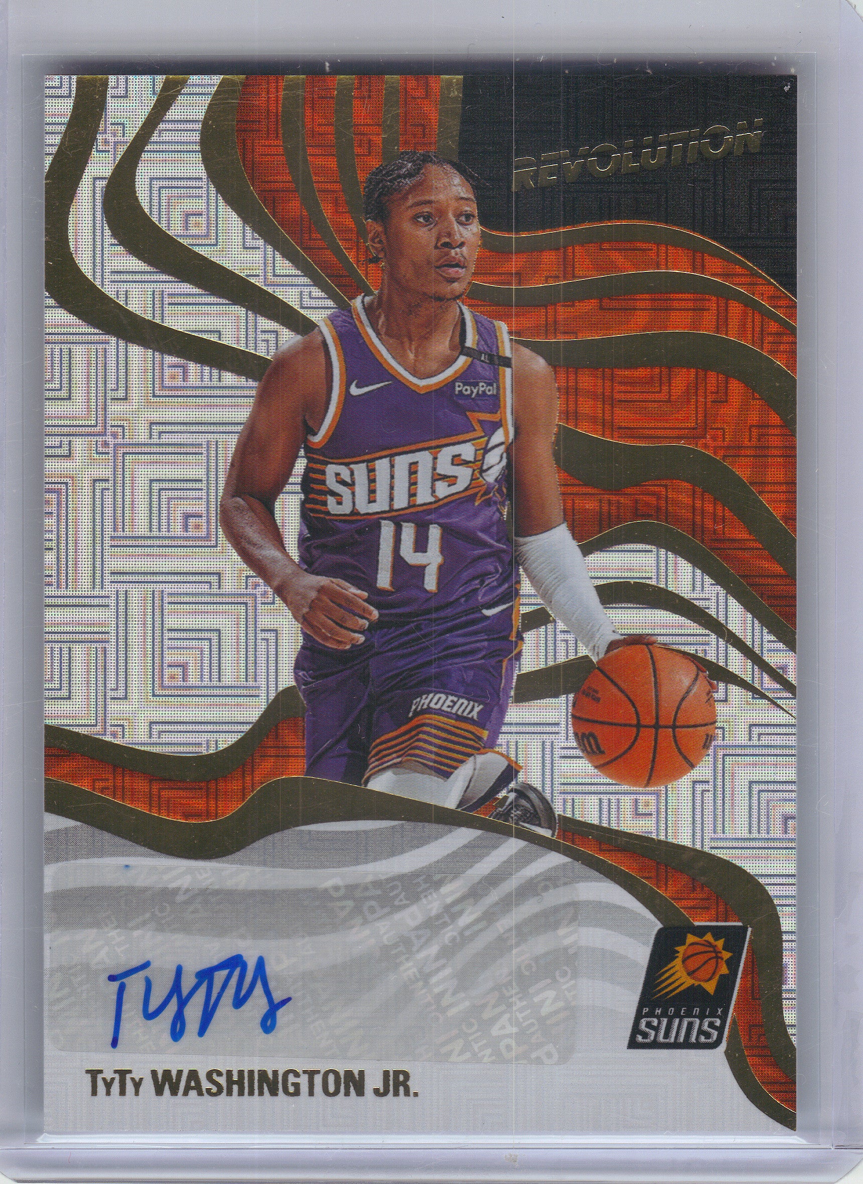 2024-25 Panini Revolution #RS-ASH TyTy Washington Jr. Revolution Signatures Levels #/25 Phoenix Suns SN, Auto