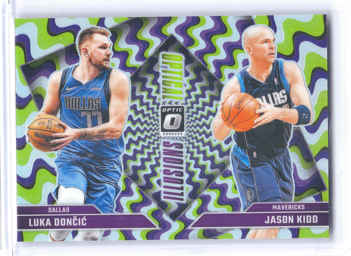 2024-25 Donruss Optic #1 Jason Kidd/Luka Doncic Optical Illusions Dallas Mavericks