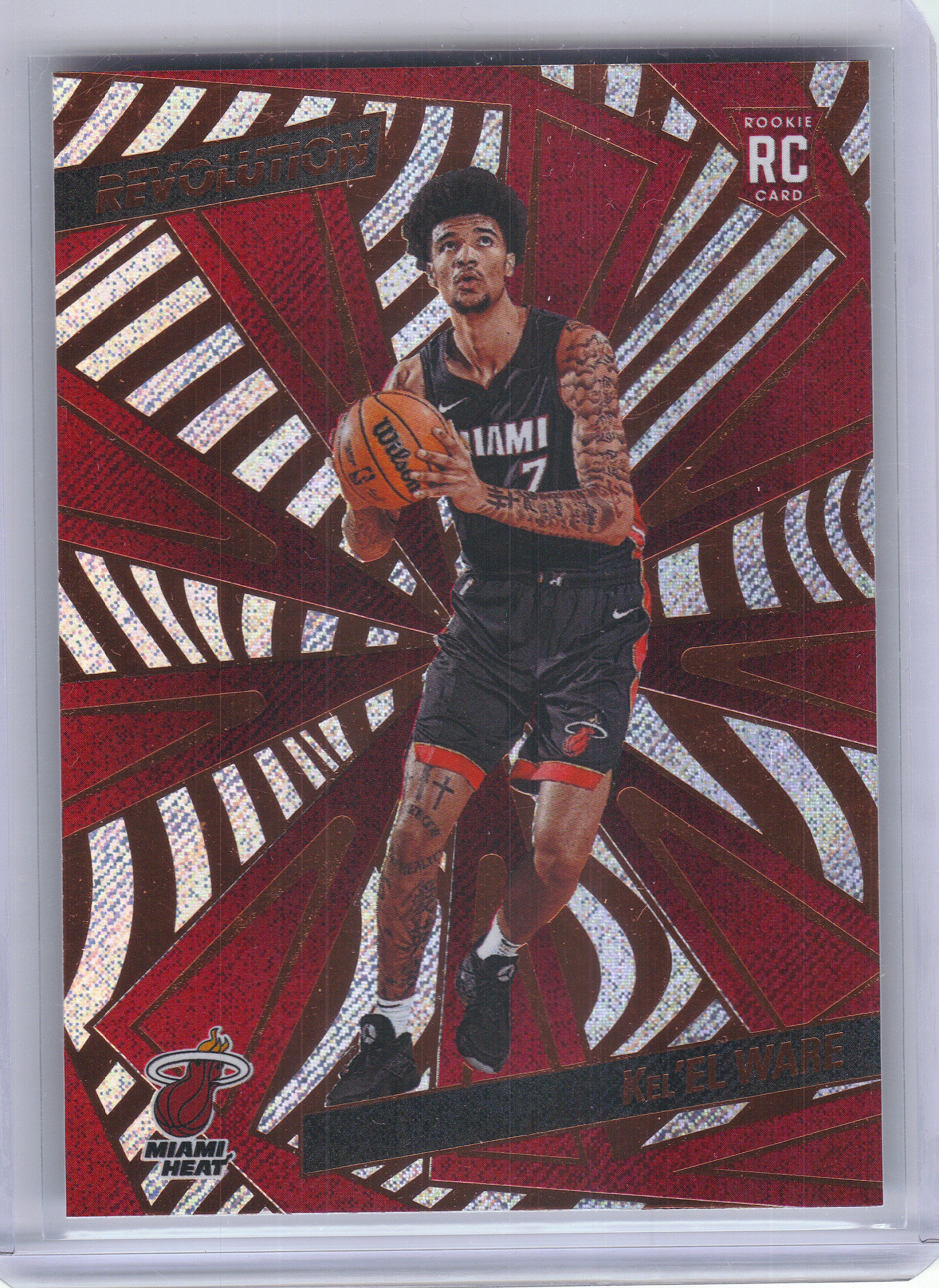 2024-25 Panini Revolution #102 Kel'el Ware Miami Heat Rookie