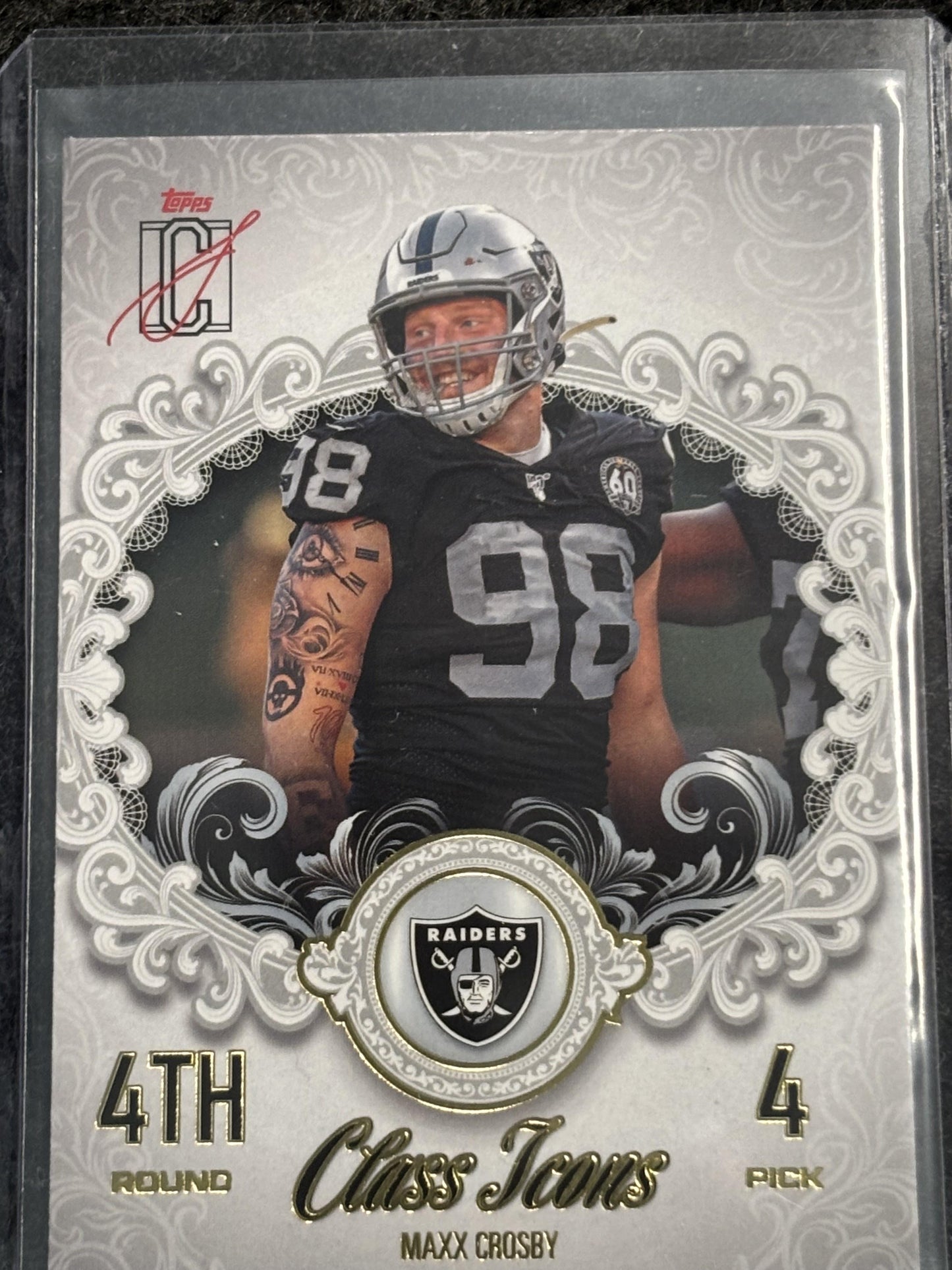 2025 Topps Signature Class #CI-6 Maxx Crosby Class Icons Las Vegas Raiders