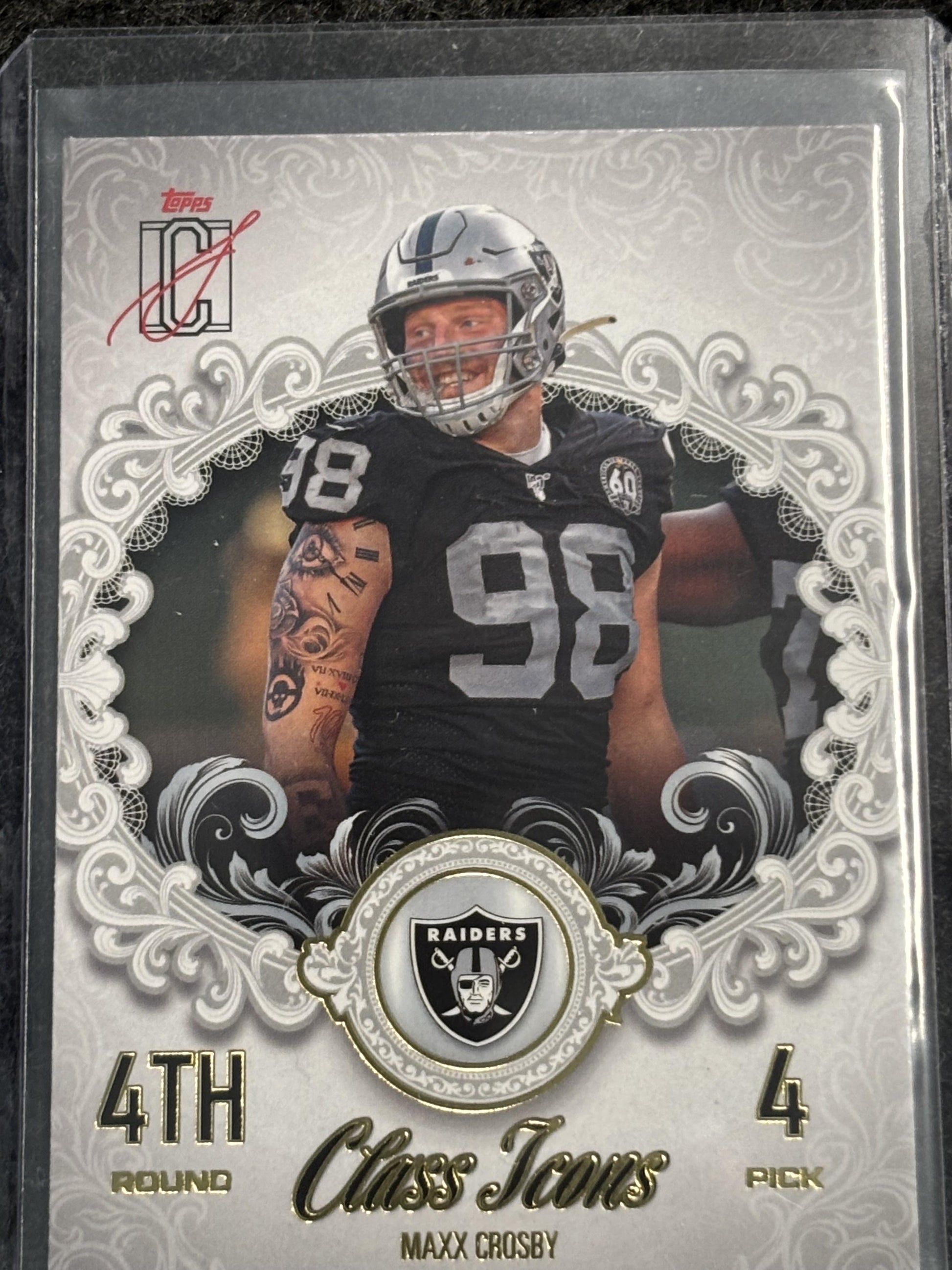 2025 Topps Signature Class #CI-6 Maxx Crosby Class Icons Las Vegas Raiders