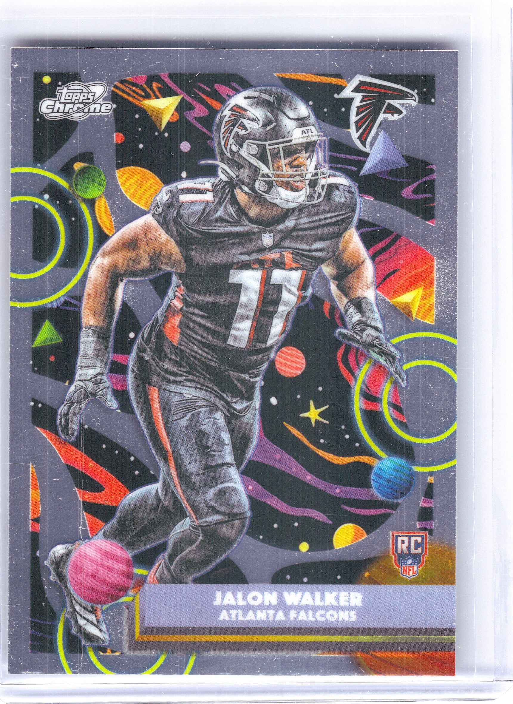 2025 Topps Chrome Cosmic #104 Jalon Walker Atlanta Falcons Rookie