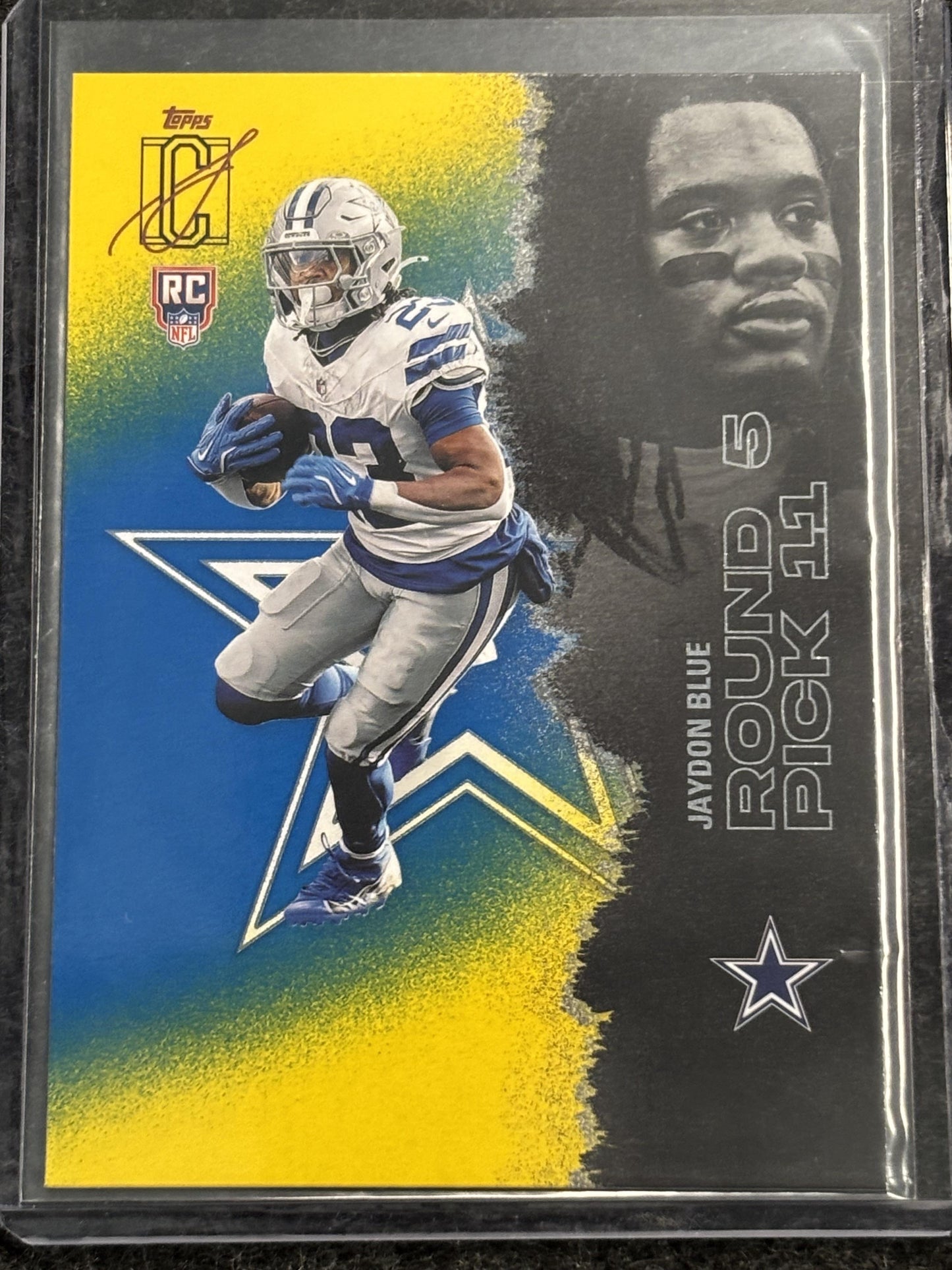 2025 Topps Signature Class #225 Jaydon Blue Blue & Yellow Dallas Cowboys Rookie