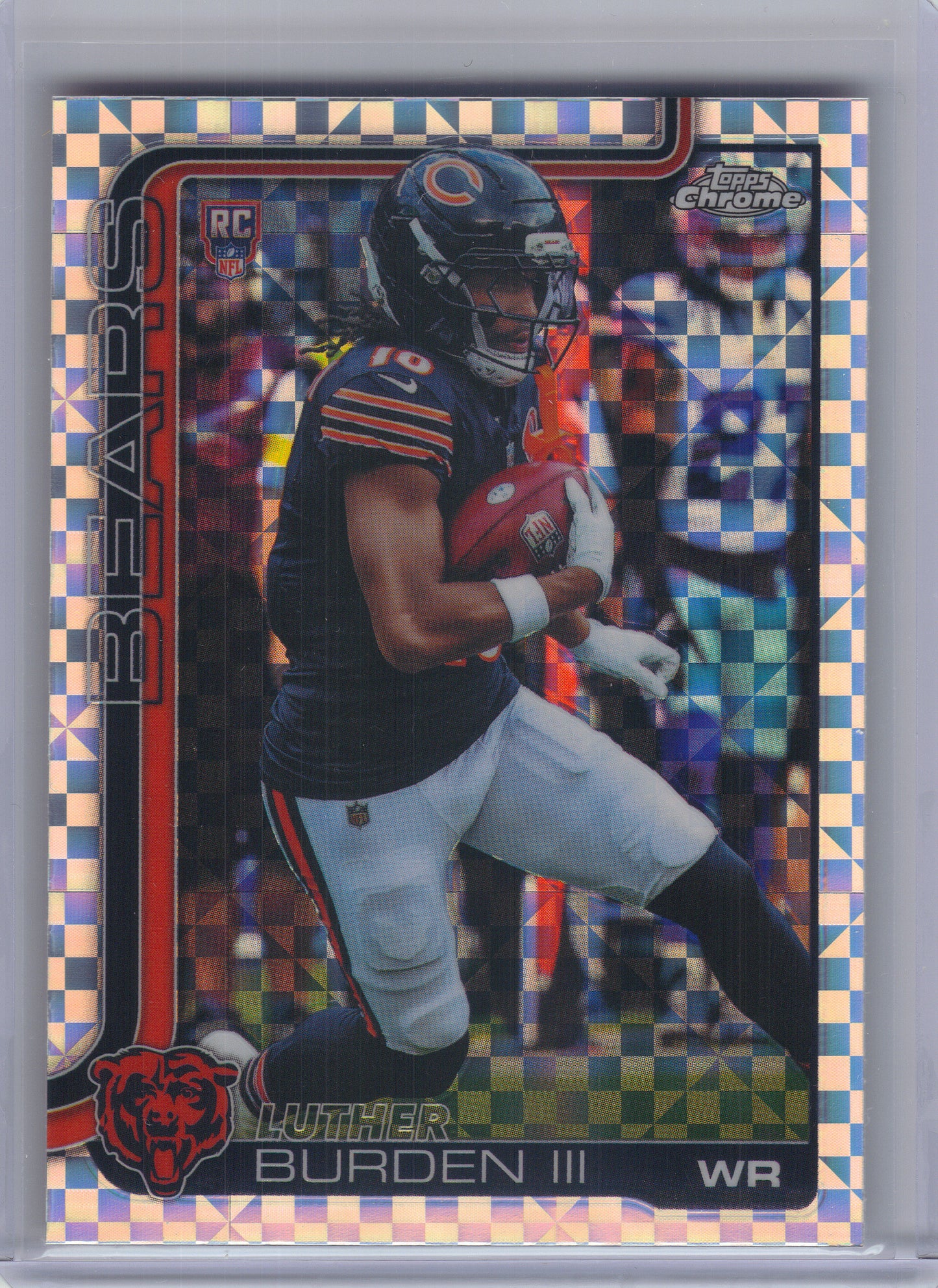 2025 Topps Chrome #334 Luther Burden III X-Fractor Chicago Bears Rookie