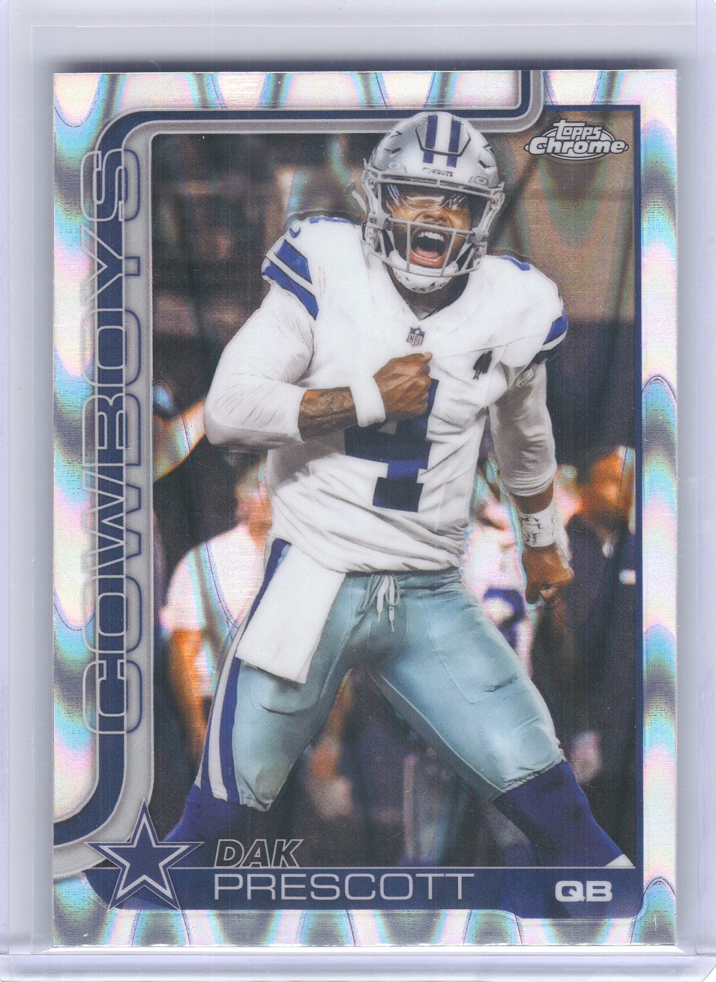 2025 Topps Chrome #79 Dak Prescott Ray Wave Refractor Dallas Cowboys