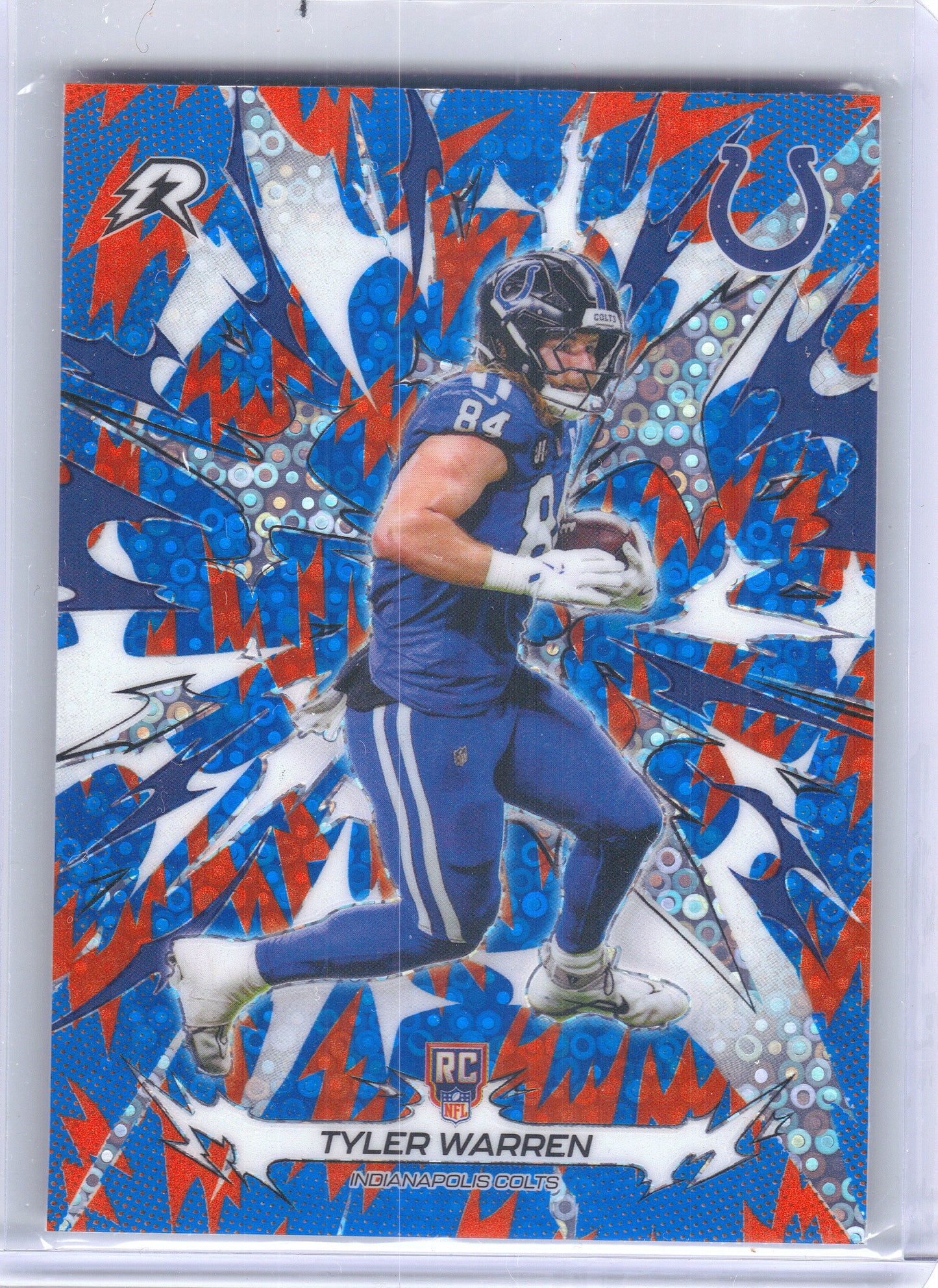 2025 Topps Resurgence #140 Tyler Warren Blue & Orange Spark Refractor Indianapolis Colts