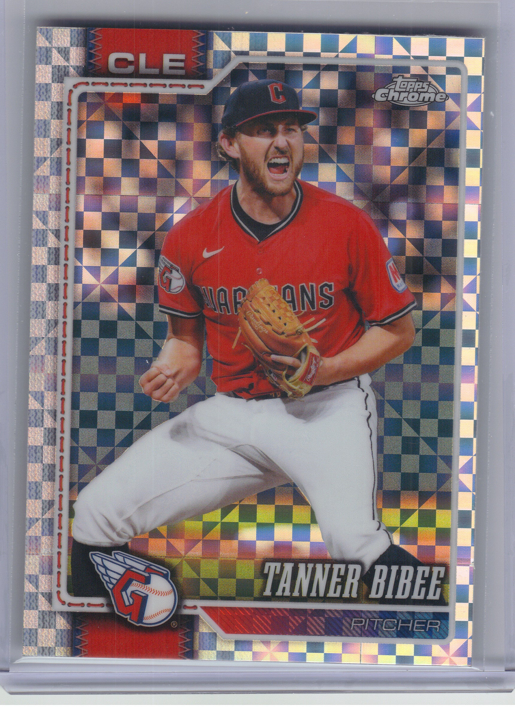 2026 Topps Chrome #89 Tanner Bibee X-Fractors Cleveland Guardians