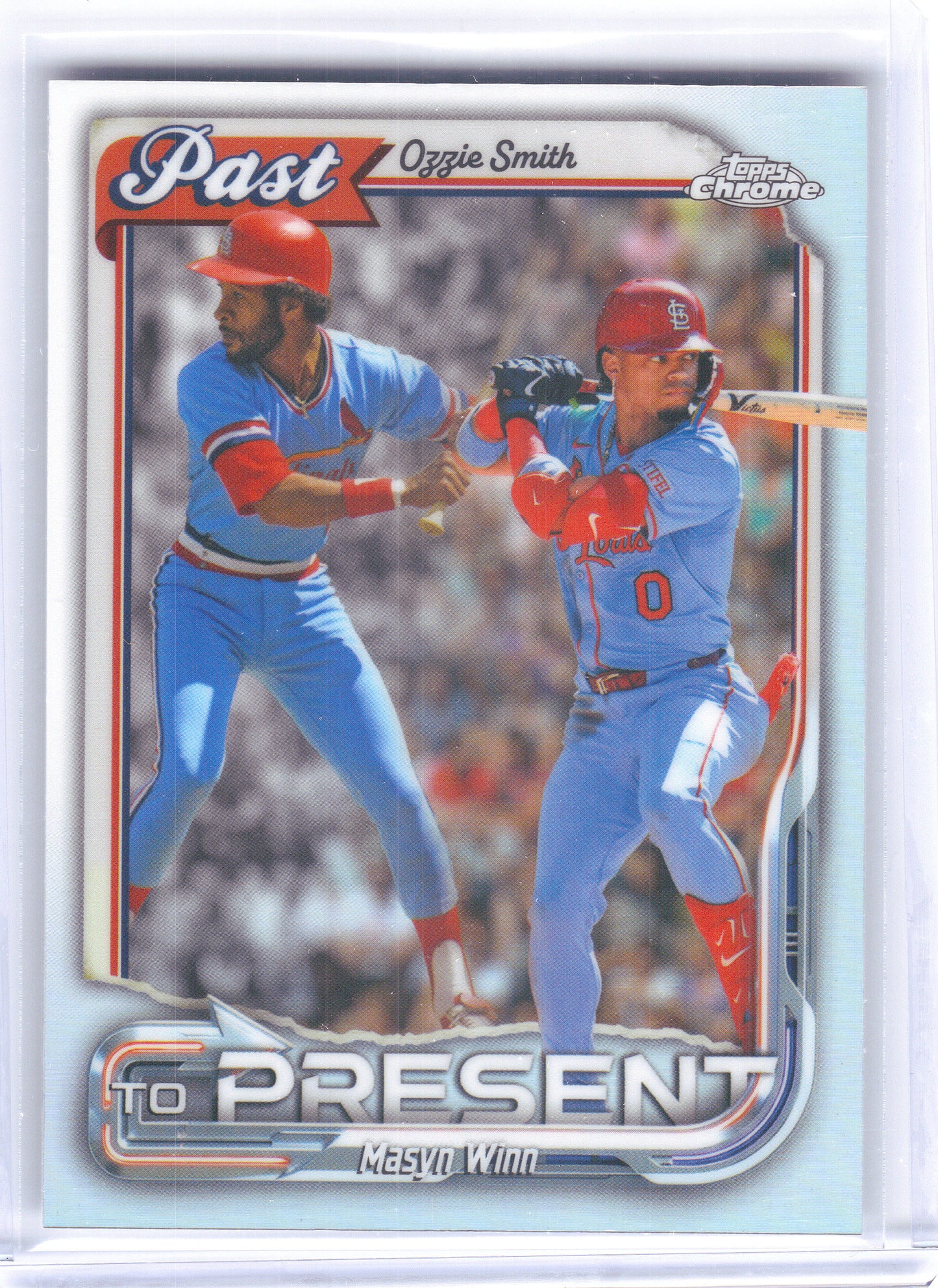 2026 Topps Chrome #PTP-23 Ozzie Smith / Masyn Winn Past to Present St. Louis Cardinals