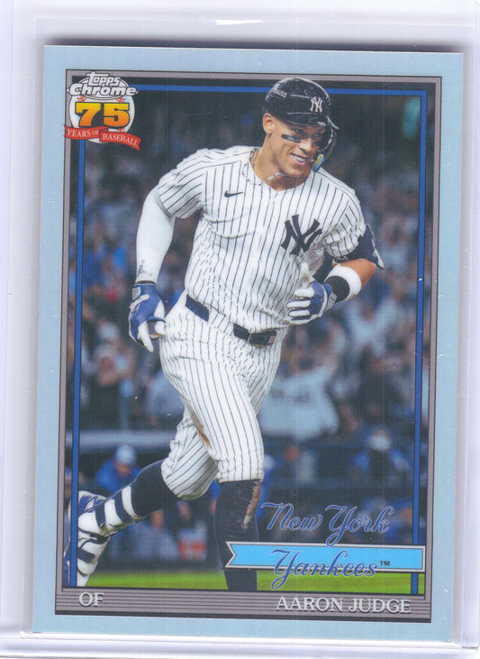 2026 Topps Chrome #91CB-2 Aaron Judge 1991 Topps Baseball 35th Anniversary New York Yankees