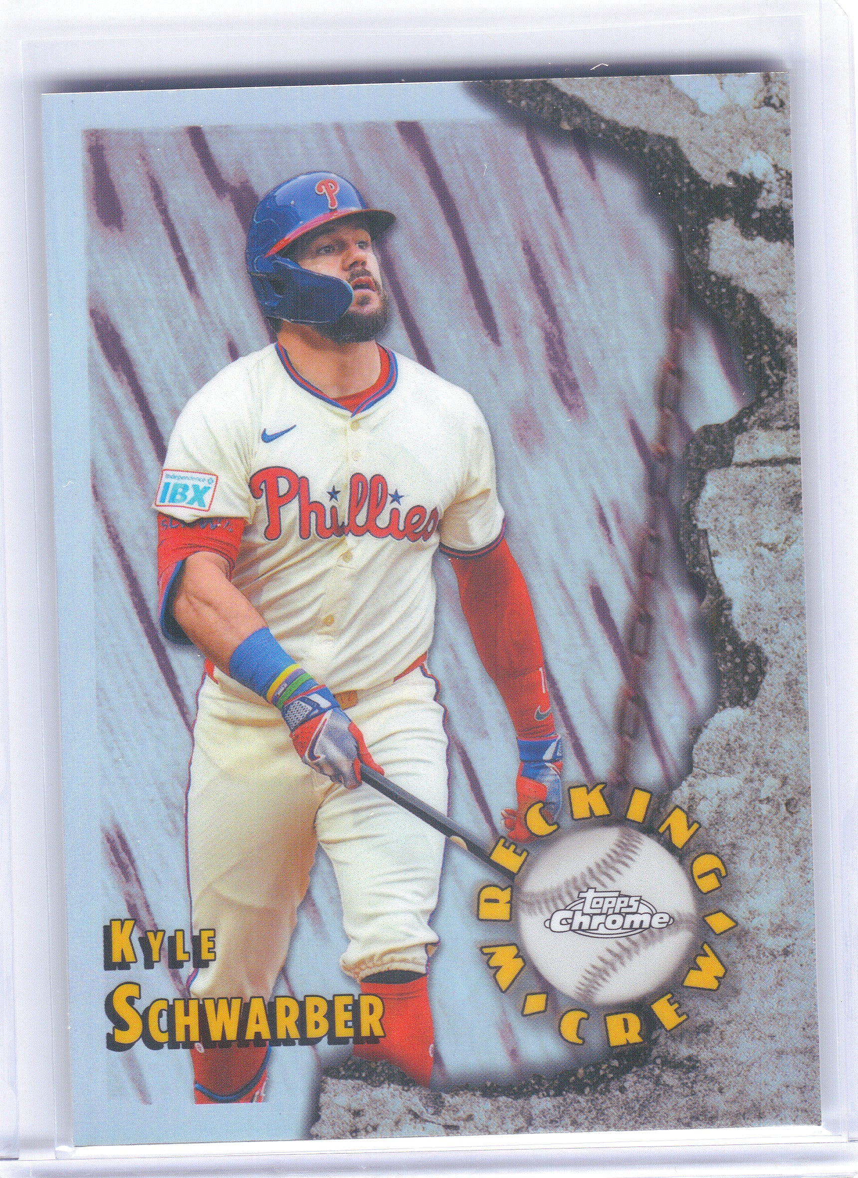 2026 Topps Chrome #WC-3 Kyle Schwarber Wrecking Crew Philadelphia Phillies