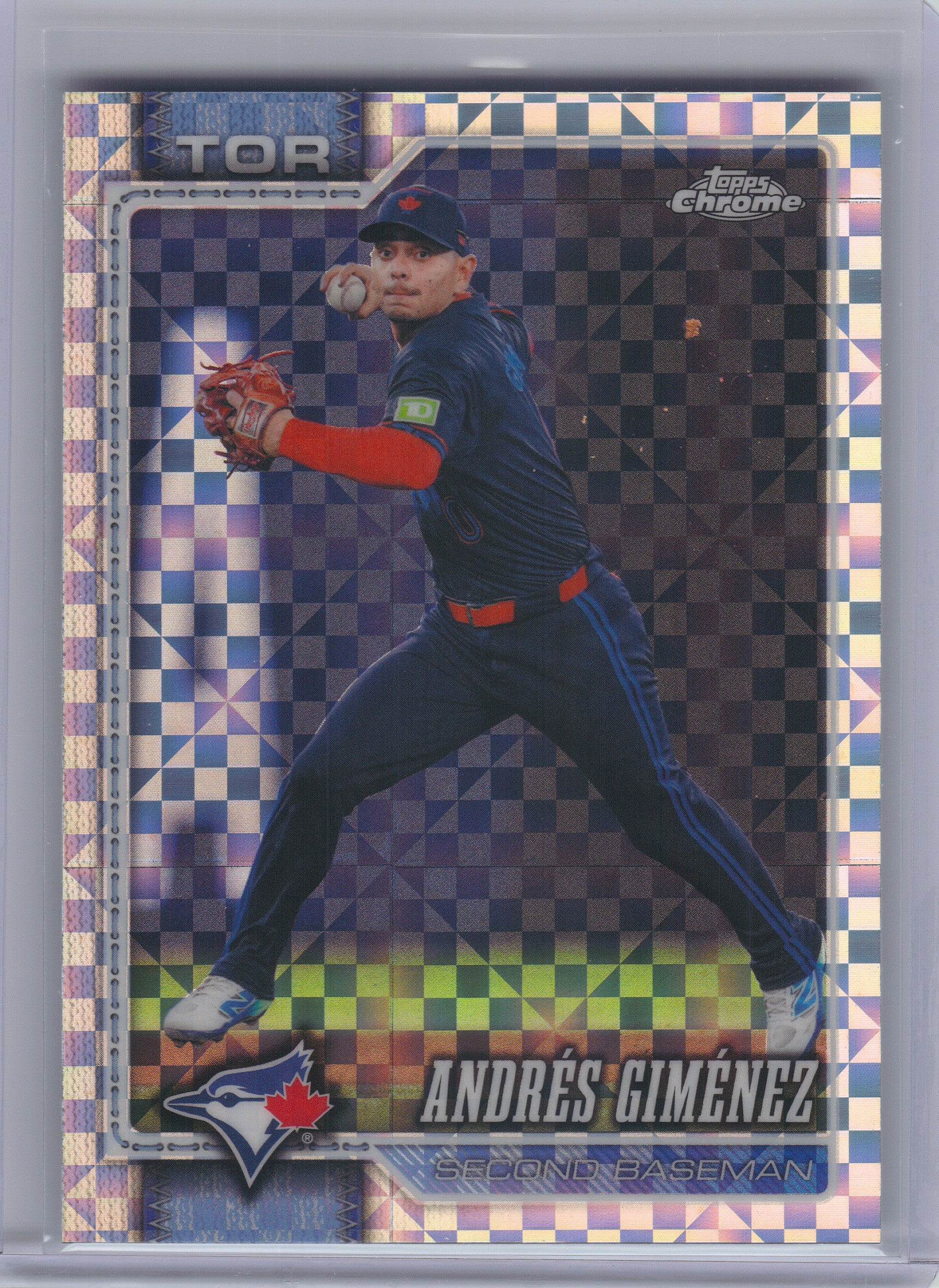 2026 Topps Chrome #286 Andrés Giménez X-Fractors Toronto Blue Jays