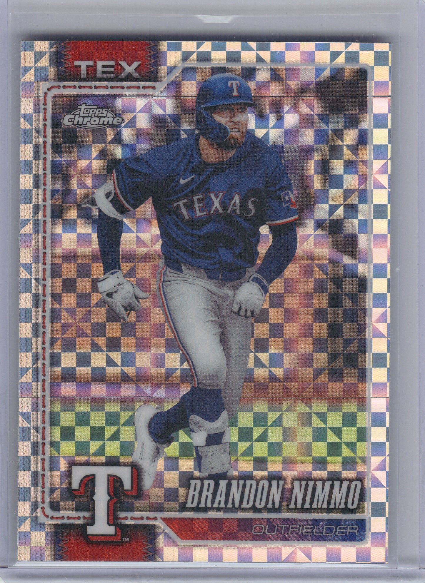 2026 Topps Chrome #101 Brandon Nimmo X-Fractors Texas Rangers
