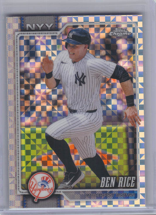 2026 Topps Chrome #295 Ben Rice X-Fractors New York Yankees
