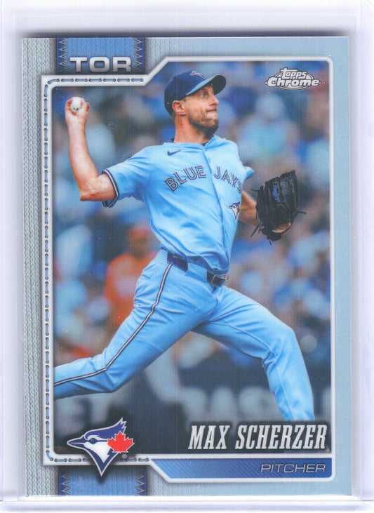 2026 Topps Chrome #148 Max Scherzer Refractors Toronto Blue Jays