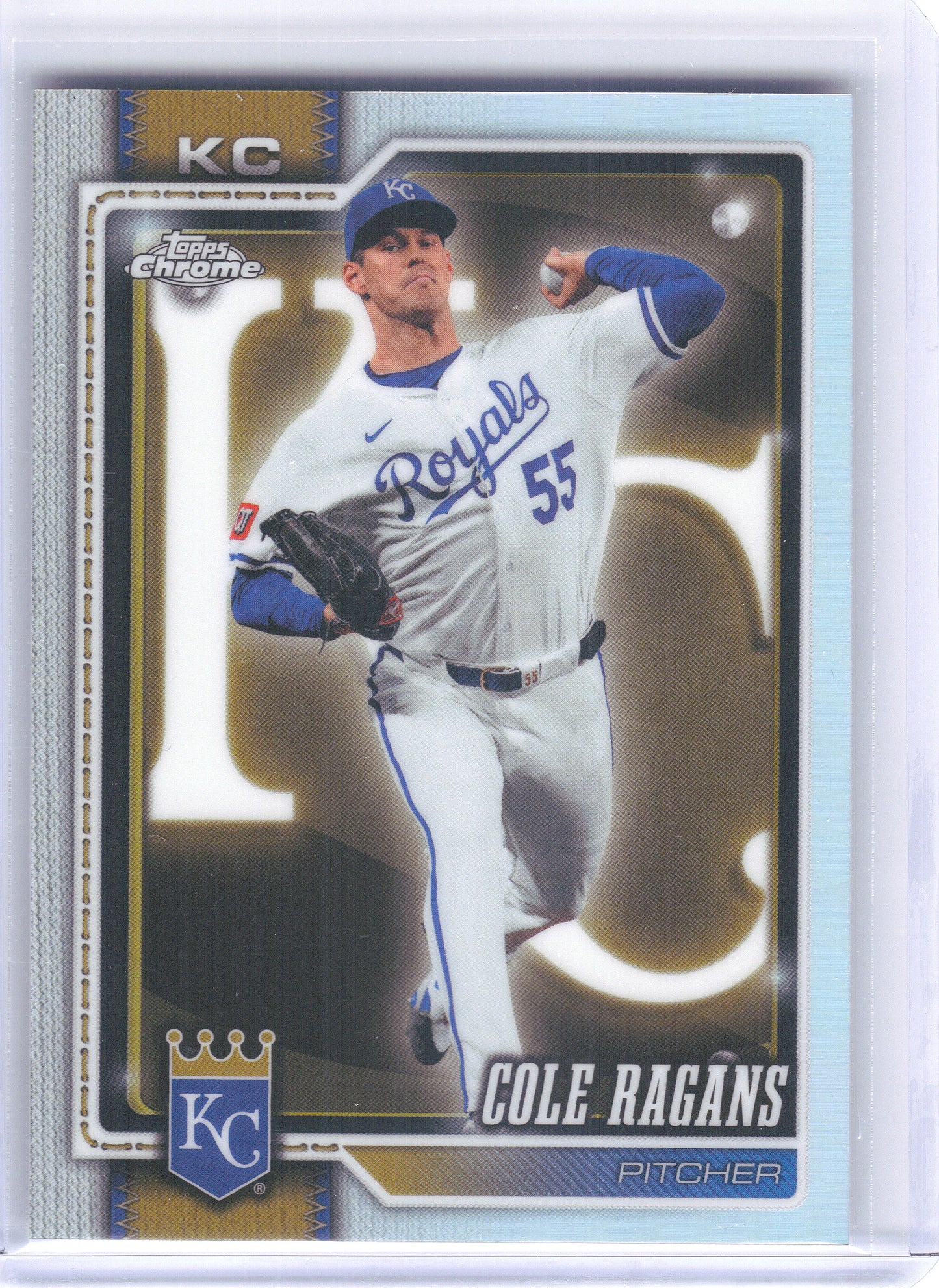 2026 Topps Chrome #91 Cole Ragans Lightboard Logo Refractors Kansas City Royals