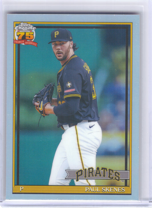 2026 Topps Chrome #91CB-15 Paul Skenes 1991 Topps Baseball 35th Anniversary Pittsburgh Pirates