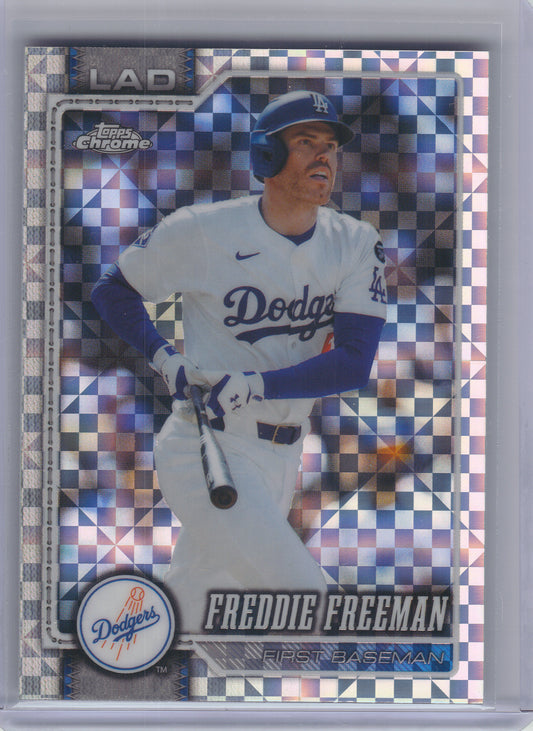 2026 Topps Chrome #159 Freddie Freeman X-Fractors Los Angeles Dodgers