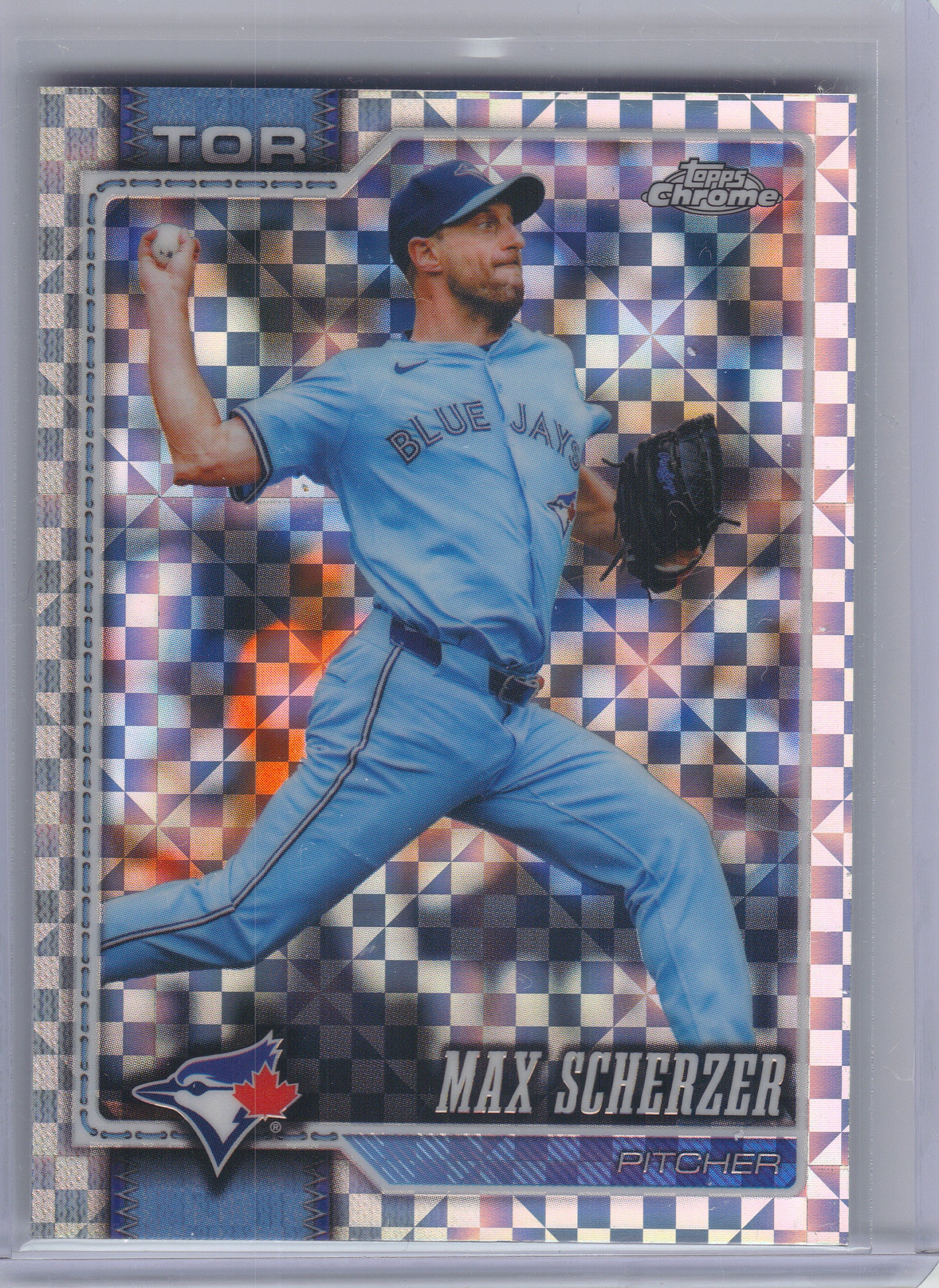 2026 Topps Chrome #148 Max Scherzer X-Fractors Toronto Blue Jays